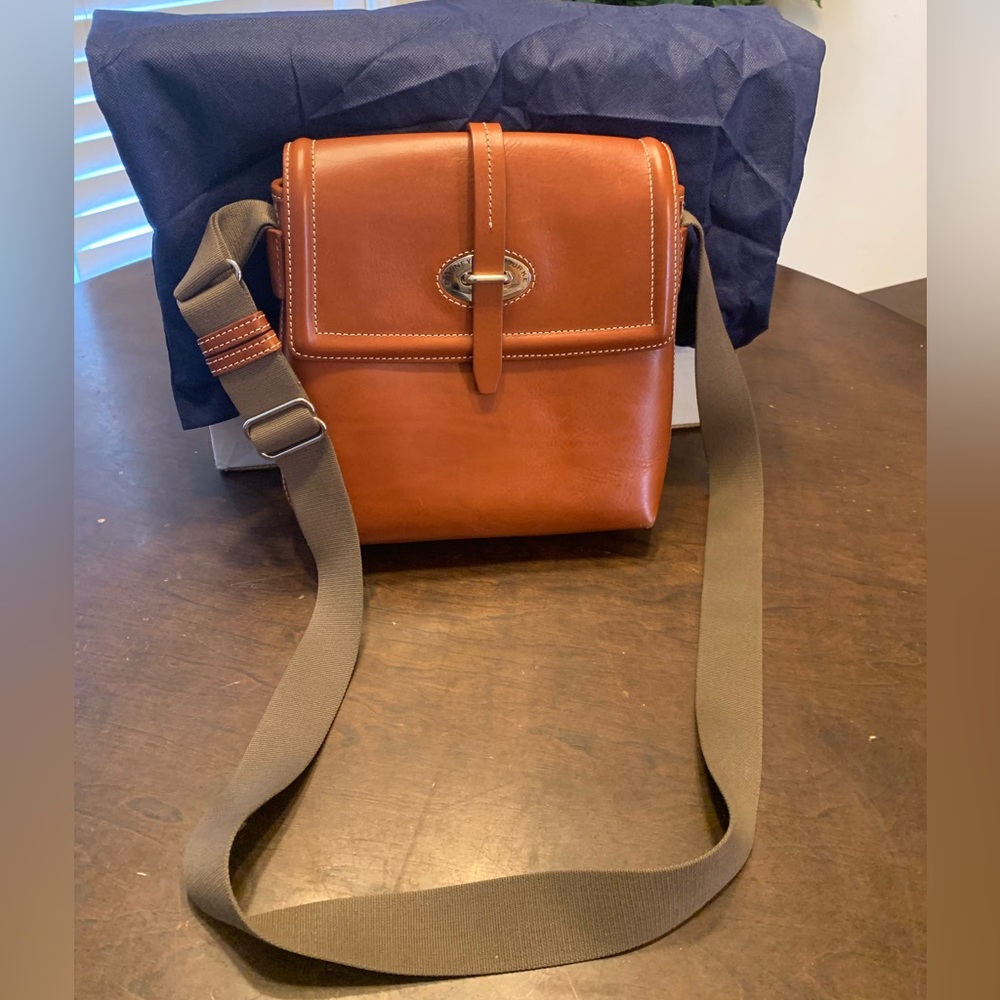 Dooney & Bourke Ginger Toscana Florentine Leather Messenger Crossbody Bag